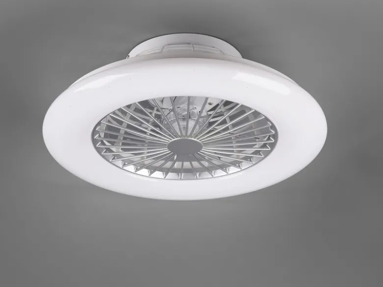 Deckenleuchte mit Ventilator dimmbar Fernbedienung & Wandhalterung Ø50cm