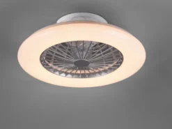 Deckenleuchte mit Ventilator dimmbar Fernbedienung & Wandhalterung Ø50cm