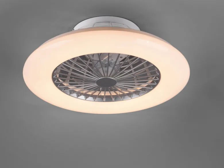 Deckenleuchte mit Ventilator dimmbar Fernbedienung & Wandhalterung Ø50cm