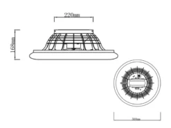 Deckenleuchte mit Ventilator STRALSUND Fernbedienung & Farbwechsel, Ø 50cm