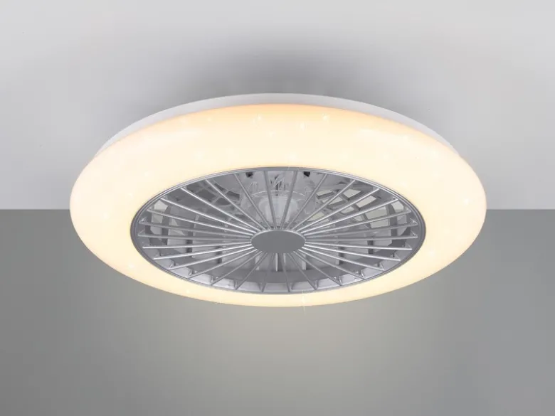 Deckenleuchte mit Ventilator STRALSUND Fernbedienung & Farbwechsel, Ø 50cm