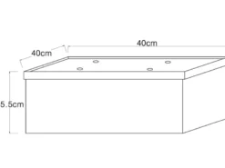 Deckenleuchte OSSI mit Stoff Lampenschirm und Holzoptik, Quadrat 40cm