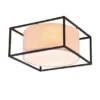 Deckenleuchte ROSS Metall mit Stoffschirm, Quadratisch 30x30cm