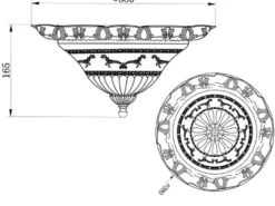 Deckenleuchte RUSTICA im Landhausstil Rostoptik mit Glasschirm Weiß Ø 38cm