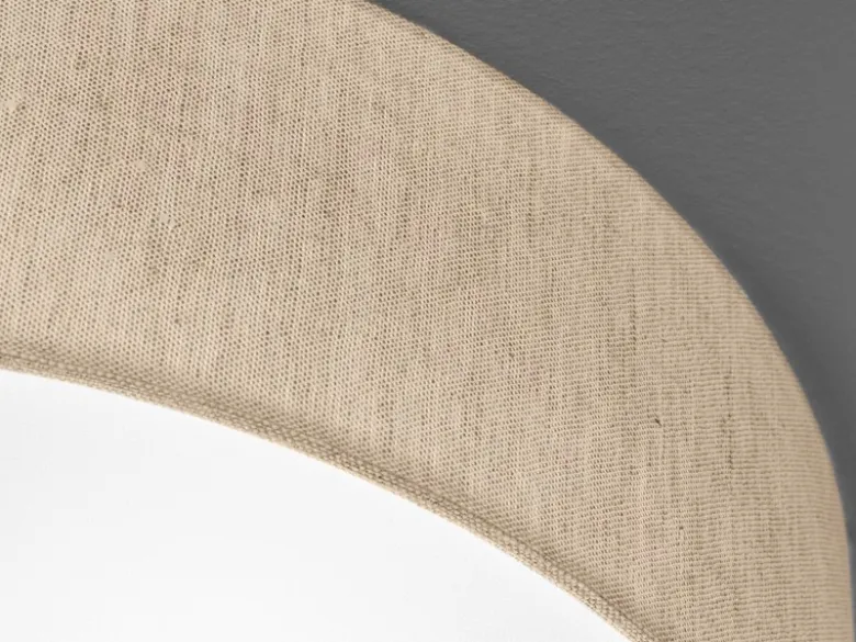 Deckenleuchte THOR groß rund mit Lampenschirm Leinen Beige, Ø 60cm