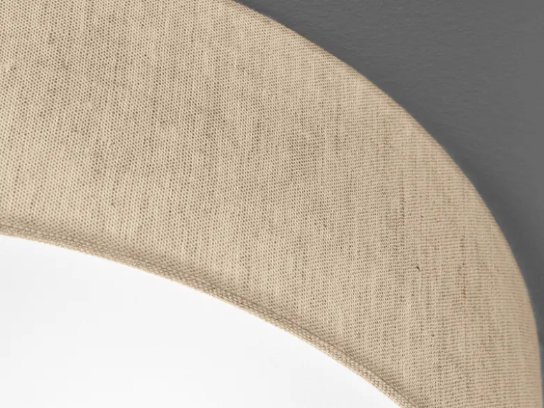 Deckenleuchte THOR rund mit Lampenschirm Leinen Beige, Ø 40cm