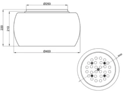 Deckenleuchte VAPORE mit Glas Chrom in Rauchglas Optik & Kristallbehang Ø 40cm