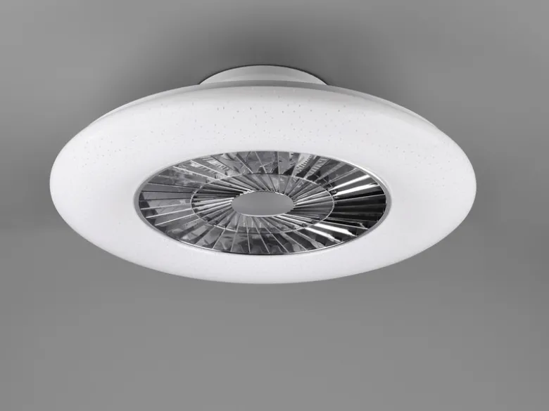 Deckenleuchte VISBY mit Ventilator, Fernbedienung & Nachtlicht Ø 59cm