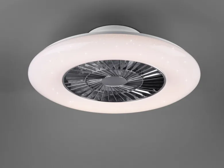 Deckenleuchte VISBY mit Ventilator, Fernbedienung & Nachtlicht Ø 59cm