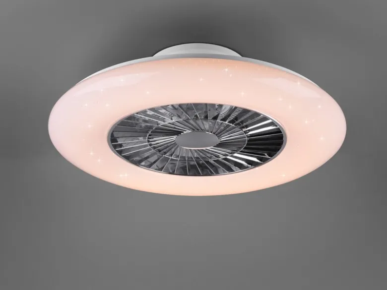 Deckenleuchte VISBY mit Ventilator, Fernbedienung & Nachtlicht Ø 59cm