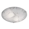 Deckenschale SANDRINA Glas Lampenschirm mit Streifendekor Ø 40cm