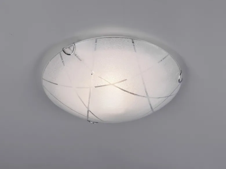 Deckenschale SANDRINA Glas Lampenschirm mit Streifendekor Ø 40cm