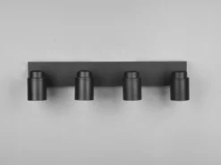 Deckenstrahler Badezimmerlampe ANGELO Schwarz 4-flammig, Breite 52cm