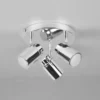 Deckenstrahler Badezimmerlampe Silber Chrom 3-flammig Ø 20cm inkl. GU10 LED