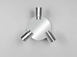 Deckenstrahler Badezimmerlampe ANGELO Silber Chrom 3-flammig Ø 20cm