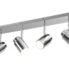 Deckenstrahler Badezimmerlampe ANGELO Silber Chrom 4-flammig, Breite 52cm