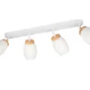 Deckenstrahler BIDAR Weiß 4-flammig mit Stanzmuster, Breite 74cm