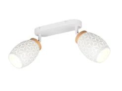 Deckenstrahler BIDAR Weiß 2-flammig mit Stanzmuster, Breite 28cm