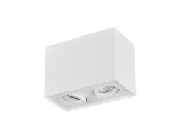 Deckenstrahler BISCUIT eckig 2-flammig Weiß, Breite 17cm
