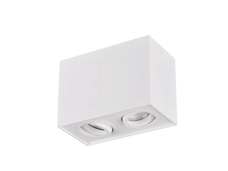 Deckenstrahler BISCUIT eckig 2-flammig Weiß, Breite 17cm