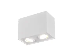 Deckenstrahler BISCUIT eckig 2-flammig Weiß, Breite 17cm