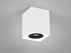Deckenstrahler BISCUIT eckig Weiß Schwarz, Breite 9,6cm