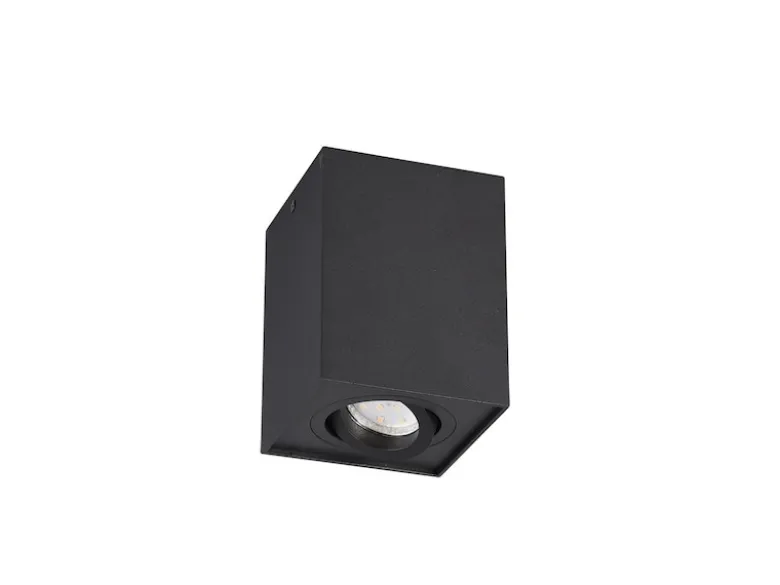Deckenstrahler BISCUIT eckig Schwarz, Breite 9,6cm