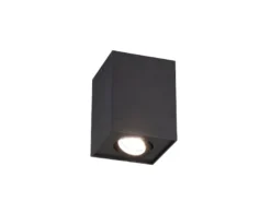 Deckenstrahler BISCUIT eckig Schwarz, Breite 9,6cm