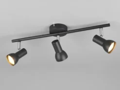 Deckenstrahler CANTAR 3-flammig Metall Schwarz, Breite 45,5cm