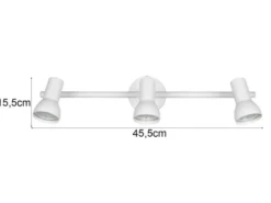 Deckenstrahler CANTAR 3-flammig Metall Weiß, Breite 45,5cm