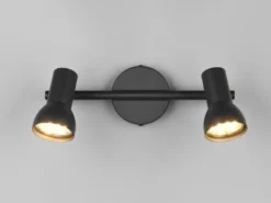 Deckenstrahler CANTAR 2-flammig Metall Schwarz, Breite 25,5cm
