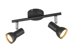 Deckenstrahler CANTAR 2-flammig Metall Schwarz, Breite 25,5cm