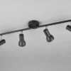 Deckenstrahler CANTAR 4-flammig Metall Schwarz, Breite 60,5cm