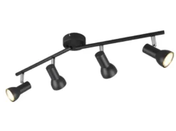 Deckenstrahler CANTAR 4-flammig Metall Schwarz, Breite 60,5cm