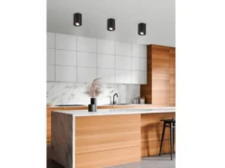 Deckenstrahler COOKIE Schwarz mit schwenkbarem GU10 Spot, Ø 9,6cm