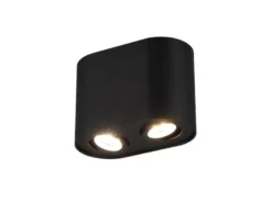 Deckenstrahler COOKIE Schwarz 2-flammig Spots schwenkbar, Breite 17cm