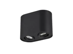 Deckenstrahler COOKIE Schwarz 2-flammig Spots schwenkbar, Breite 17cm