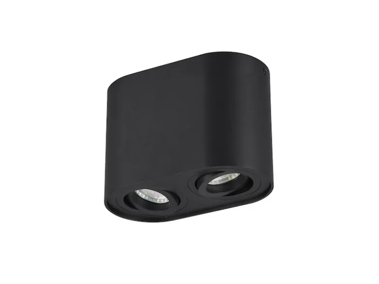 Deckenstrahler COOKIE Schwarz 2-flammig Spots schwenkbar, Breite 17cm
