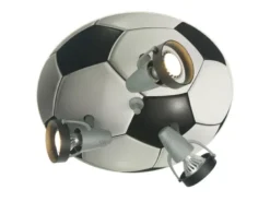 Deckenstrahler für Fussball-Fans, 3flammig, Spots schwenkbar, Fussball-Strahler