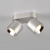Deckenstrahler GUAYANA Silber 2 Spots schwenkbar, Breite 18cm