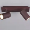 Deckenstrahler MARLEY Rostfarben 2-flammig, Breite 30cm