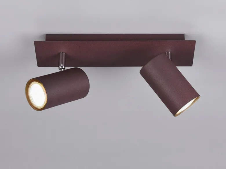 Deckenstrahler MARLEY Rostfarben 2-flammig, Breite 30cm