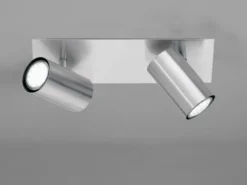 Deckenstrahler MARLEY Silber 2-flammig, Breite 30cm