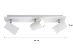 Deckenstrahler MARLEY Weiß 3-flammig, Breite 48cm
