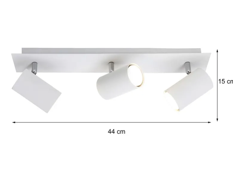 Deckenstrahler MARLEY Weiß 3-flammig, Breite 48cm