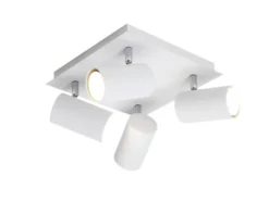 Deckenstrahler MARLEY Weiß 4-flammig, Quadrat 24cm