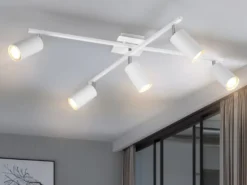 Deckenstrahler MARLEY Weiß 5-flammig, verstellbare Spots, Breite 77,5cm