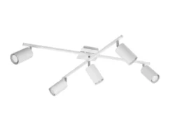 Deckenstrahler MARLEY Weiß 5-flammig, verstellbare Spots, Breite 77,5cm