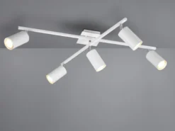 Deckenstrahler MARLEY Weiß 5-flammig, verstellbare Spots, Breite 77,5cm