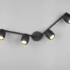 Deckenstrahler NANCY 4-flammig aus Metall Schwarz, Breite 70,5cm